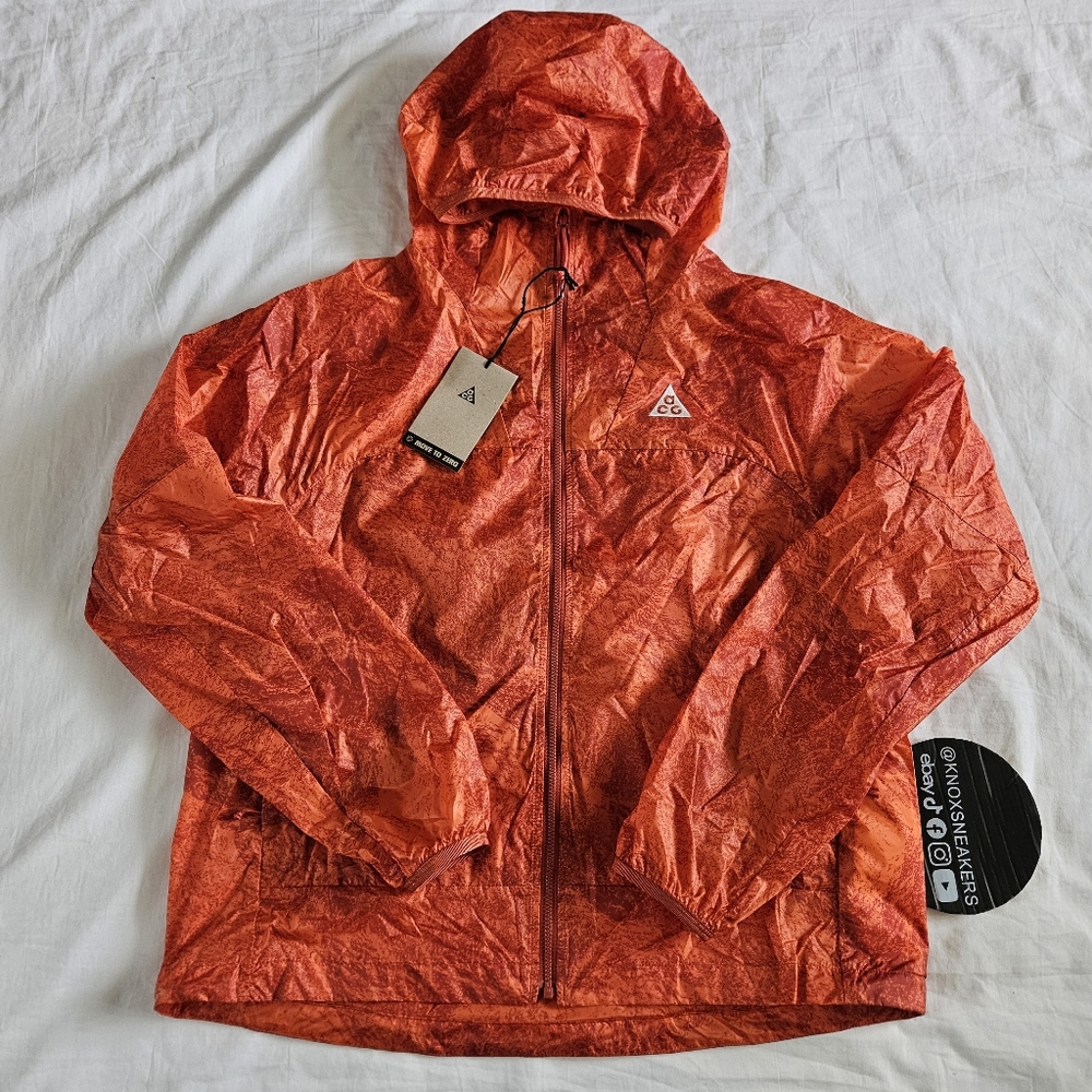Nike ACG Cinder Cone Jacket Orange All Over Print DM4255-671 Women's Size Medium